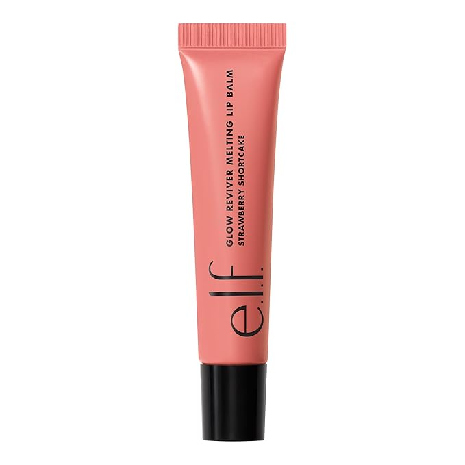 e.l.f. Glow Reviver Melting Lip Balm, Hydrating Tinted Lip Balm For A Glossy Finish & Soft, Supple Lips, Vegan & Cruelty-Free, Strawberry Shortcake-Velvo Beauty