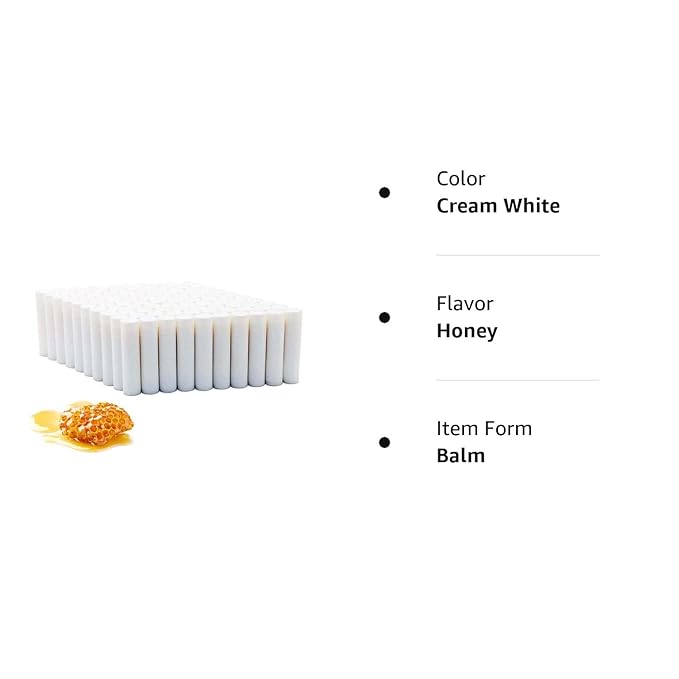 Natural Honey Lip Balm Bulk, Unlabeled Filled, 100 Pack | Add Your Own Labels For Party Favors, Gift Baskets, or Business Branding. For Men, Women, and Children-Velvo Beauty