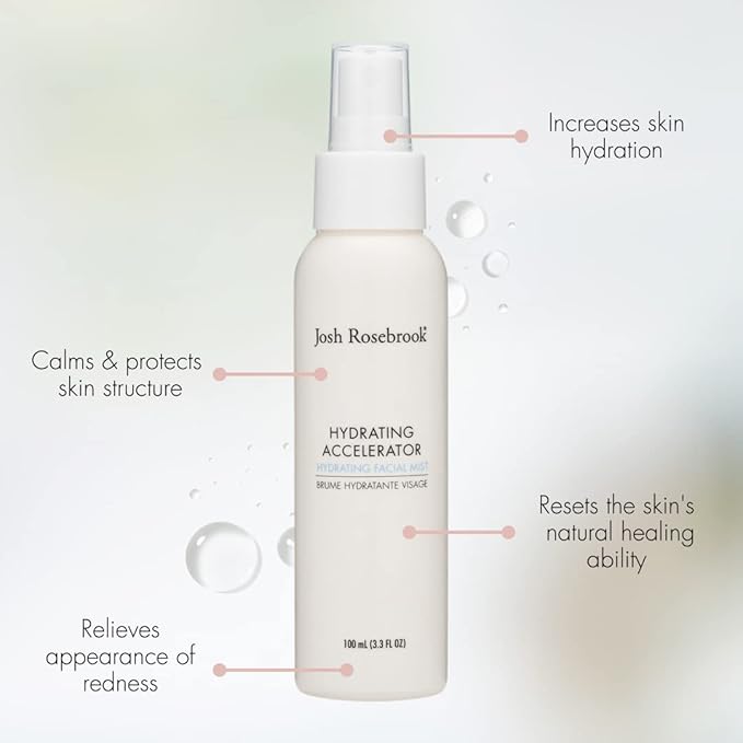 Josh Rosebrook Face Mist Hydrating Spray - Refreshing & Lightweight Antioxidant Hydrating Accelerator - Natural Facial Spray for All Skin Types (100 mL (3.3 fl oz))-Velvo Beauty