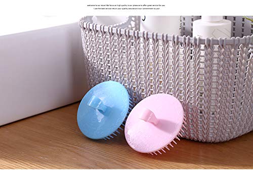 Hair Scalp Brush Dandruff Cleaning Brush Shower Scalp Shampoo Brush Scalp Massager Pack of 4(Green and Yellow)-Velvo Beauty