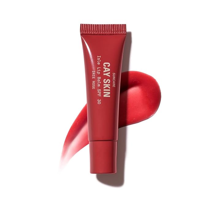 Cay Skin Isle Lip Balm SPF 30 – High Shine, Hydrating + Sheer Lip Gloss in Vanilla Brown Sugar Flavor – Formulated with Natural Ingredients for All Skin Tones – Irie Rose-Velvo Beauty