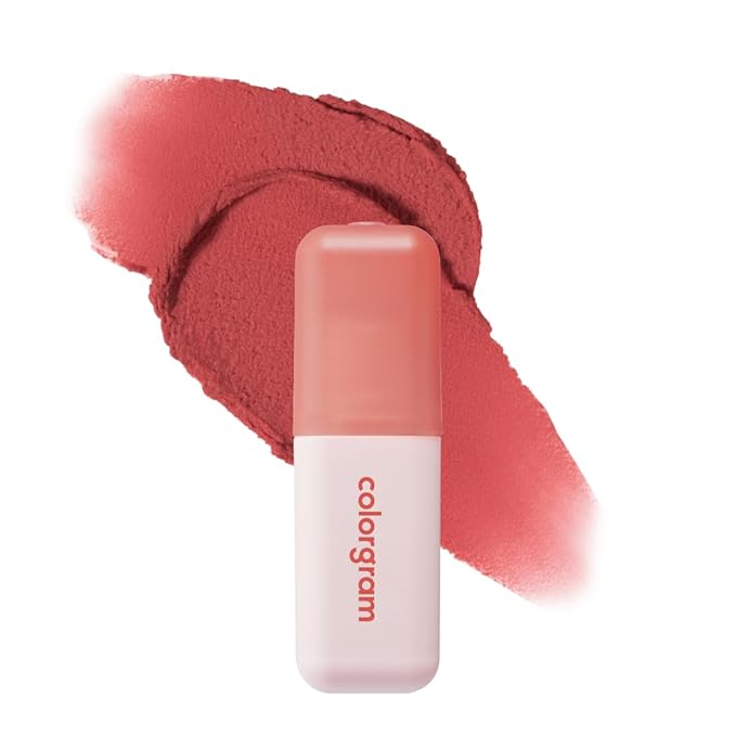 COLORGRAM NUDE BLUR TINT 04 CORAL LIT | Soft Velvet Matte Lip Stain & Cheek Tint | Lightweight Blurring Tint for a Smooth & Airbrushed Finish | 24H Hydration, Long-Lasting & Non-Sticky Formula-Velvo Beauty