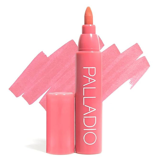Palladio Lip Stain, Hydrating and Waterproof Formula, Matte Color Look, Long-lasting All Day Wear Lip Color, Smudge Proof Natural Finish, Precise Chisel Tip Marker, Pinky-Velvo Beauty