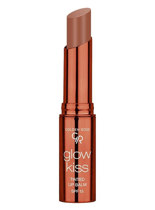 Golden Rose Cosmetics Glow Kiss Tinted Lip Balm with SPF15, Vegan Formula (Choco Cake)-Velvo Beauty
