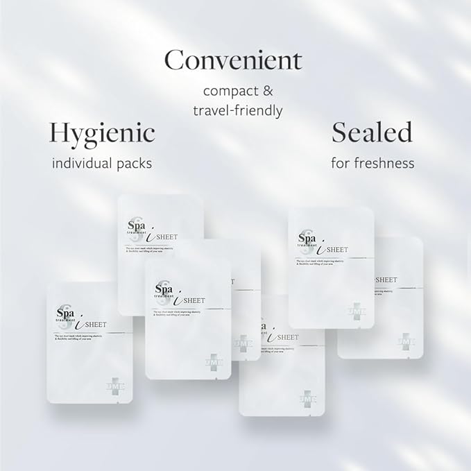 Spa Treatment UMB Stretch iSheet Japanese Under Eye Masks (7 Pairs) - Effective Anti-Aging Under Eye Patches for Dark Circles, Dry, Dull Skin Around the Eyes - Moisturize and Refresh your Skin-Velvo Beauty