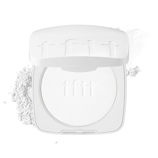 Finish Setting Pact - Blurs Pore & Fine Lines, Long-wearing, Matte Finish, Ideal for Oily Skin, Korean Makeup, 0.14 Oz. (01 White, 0.14 Oz.)-Velvo Beauty