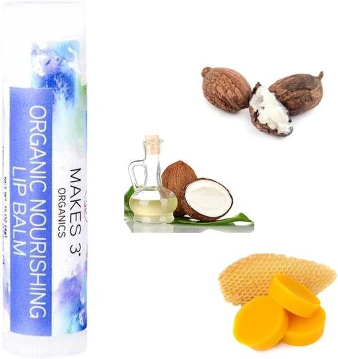 Lip Balm - Organic Natural USDA Certified 100% - Accelerates Healing - Unscented Moisturizing Balm Stick - Prevent Dry Cracked Lips - Hand-Crafted in Santa Barbara, California - 4 Pack Never Run Out-Velvo Beauty