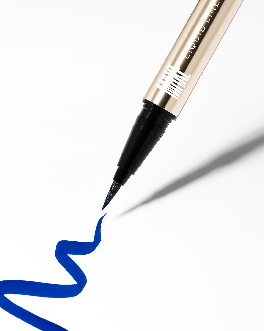 MAKE Beauty Liquid Line Waterproof Liquid Eyeliner Pen. Smudge-Proof Felt Tip for Precise Application of Lines, Wings, and Graphics. Long Lasting Eye Liner - Shade, Wavelength-Velvo Beauty