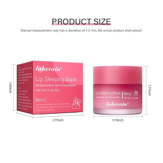 Lip Sleeping Mask, Lip Mask With Vitamin C, Antioxidants, Lip Mask Overnight,Improves Dryness, Nourishes And Hydrates, Brighten Lip Colour, Reduce Lip Lines 0.7 Oz.(02#berry)-Velvo Beauty