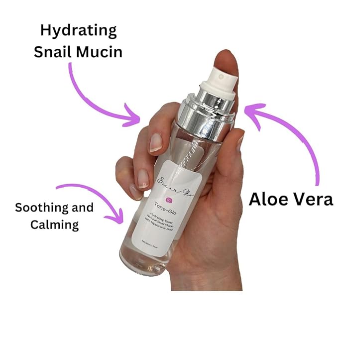 Trio Snail Mucin Unscented Cleanser, Toner and Moisturizer Skin Care Set, White-Velvo Beauty