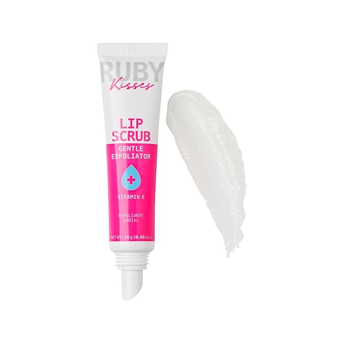 Ruby Kisses Exfoliating Lip Scrub, Gentle Smoothing for Soft Lips, Jojoba & Shea Butter Enriched, Non-Greasy, Hydrating Lip Care, Lightweight for Healthy & Supple Lips-Velvo Beauty