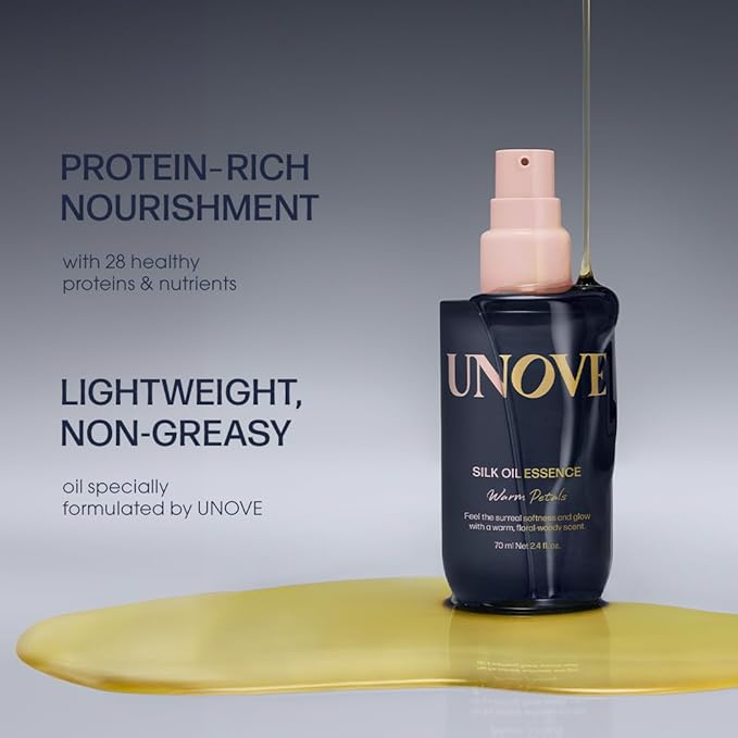 Silk Oil Essence Hair Serum 70ml/2.4fl.oz | Nourishing Hair Oil for Dry, Frizzy, and Damaged Hair | Lightweight Smoothing Serum | Frizz Control and Split End Care | Heat Protection-Velvo Beauty