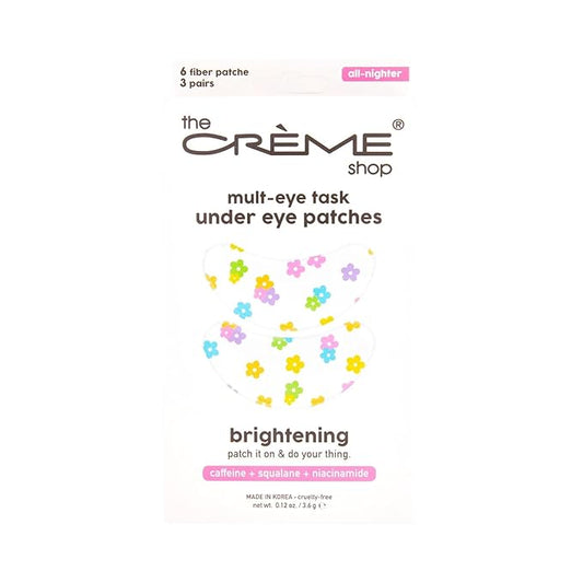 The Crème Shop Mult-Eye Task Under Eye Patches | Under Eye Patches for Dark Circles | Korean Skin Care | Vitamin C, Hyaluronic Acid, Strawberry - All-Nighter (3 Pack)-Velvo Beauty