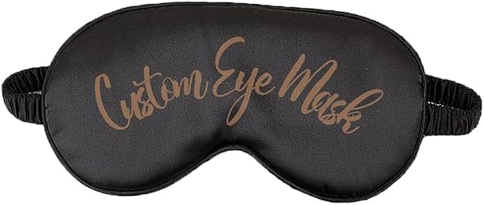 Personalized Eye Masks for Sleeping Add Photo Text Logo Name for Wedding Favor Satin Bachelorette Bridesmaid Gift Black-Velvo Beauty