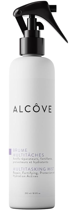 Alcôve - Multitasking Mist - all Hair Types - 10 in 1 Moisturing Mist - Anti-frizz - Leave-in-treatment - Hydrate and Repair - Sun, UV and Heat Protection - Avocado Oil - Color-Safe - 8.5 oz