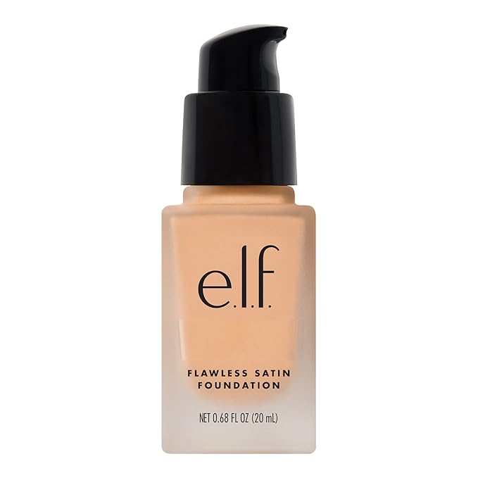 e.l.f. Flawless Finish Foundation, Lightweight & Medium Coverage, Semi-Matte Finish, Shell, 0.68 Fl Oz (20mL)-Velvo Beauty