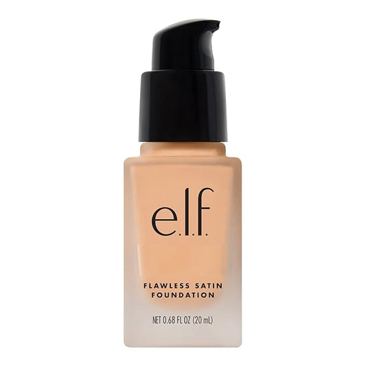 e.l.f. Flawless Finish Foundation, Lightweight & Medium Coverage, Semi-Matte Finish, Shell, 0.68 Fl Oz (20mL)-Velvo Beauty