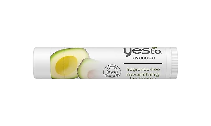 Yes To Fragrance-Free Avocado Nourishing Lip Balm, Moisturizing Non-Sticky Salve To Replenish Lips With Nutrients, With Omega-3 Fatty Acids & Hyaluronic Acid, Natural & Cruelty Free, 0.15 Oz, 3-Pack-Velvo Beauty