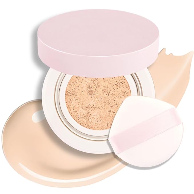 Nuder Cushion Foundation,Natural Beige for Light With Neutral Skin Tone,Long-Lasting,Lightweight,Flawless Coverage,Dewy Finish,Concealing Blemishes and Under-eye Bags for All Skin Types-Velvo Beauty