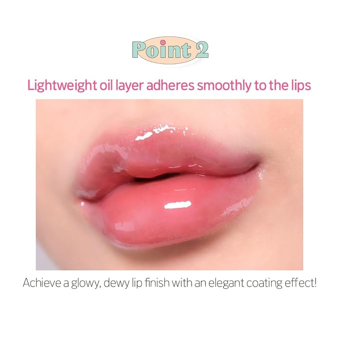 ETUDE Over Glowy Lip Gloss #2 Cotton Candy | Non-Sticky Vegan Lip Tint | Moisturized & Long-lasting Lip Gloss | Daily Tint for Dry Lips, Korean Makeup, K-beauty, Perfect for Gift-Velvo Beauty