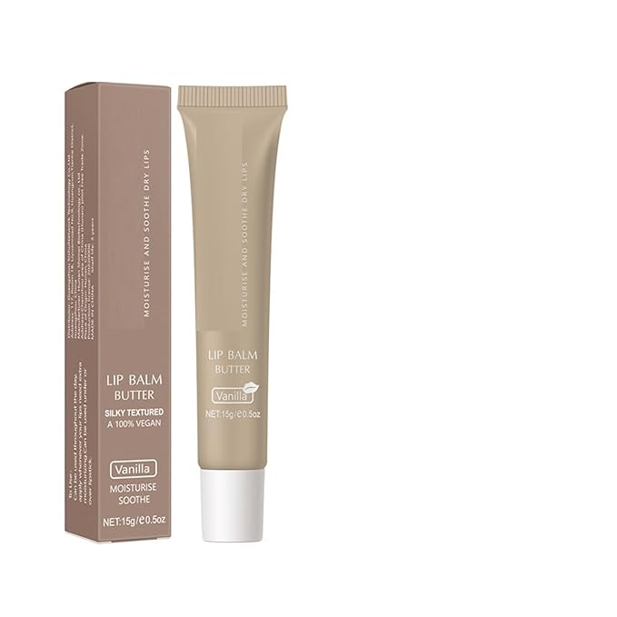 6 Color Hydrating Lip Butter Balm, Moisturizing Lip Repair, Lightweight Nourished Lip Glossy Christmas for Women (01 Vanilla)-Velvo Beauty