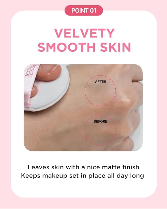 TOUCH IN SOL No Poreblem Mineral Powder - Translucent, Lightweight Loose Setting Powder for Flawless Matte Finish - Oil Control, Pore Primer, Blurs Imperfections & Fine Lines - Face & Greasy Hair Use-Velvo Beauty