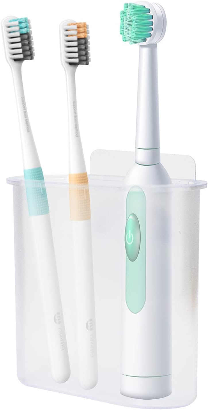 Toothbrush Holders Wall Mounted, Self Adhesive Tooth Brush Holder for Bathroom Electric Toothbrush Toothpaste Razor Bathroom Accessories(Clear)-Velvo Beauty