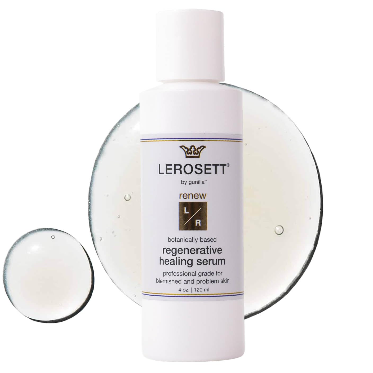 LEROSETT Serum for Acne Scarring Healing, Pimples, Redness, Breakouts, Blemishes, Hydrate & Soothes Irritated Skin, Natural Serum. Spa-Grade, Plant Based, Concentrated - 4 oz-Velvo Beauty