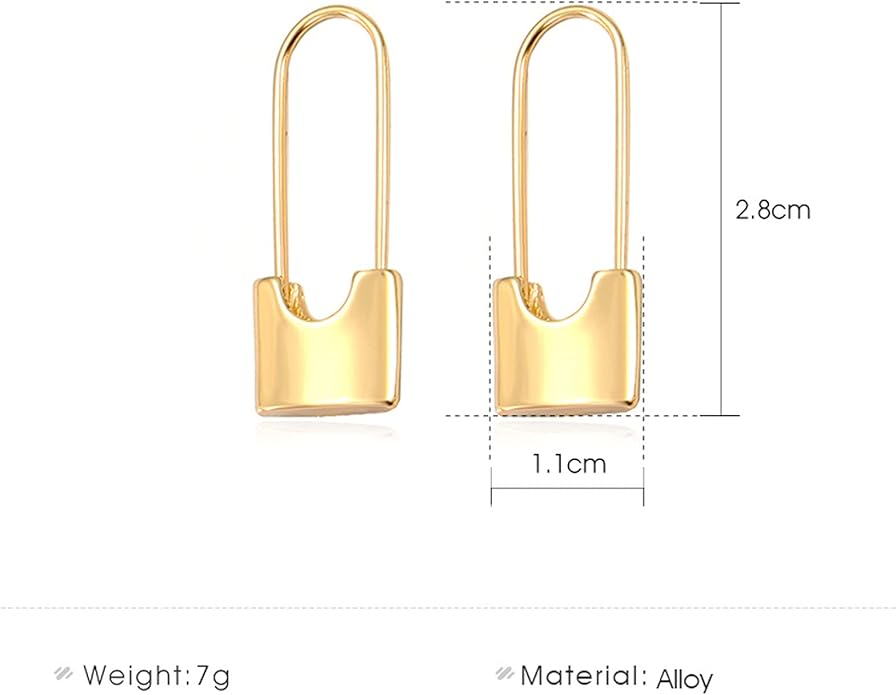 Boho Lock Hoop Earrings Safety Pin Hoop Earrings Gold Lock Huggies Hoop Earrings Personlized Padlock Earrings Jewelry for Women and Girls-Velvo Beauty