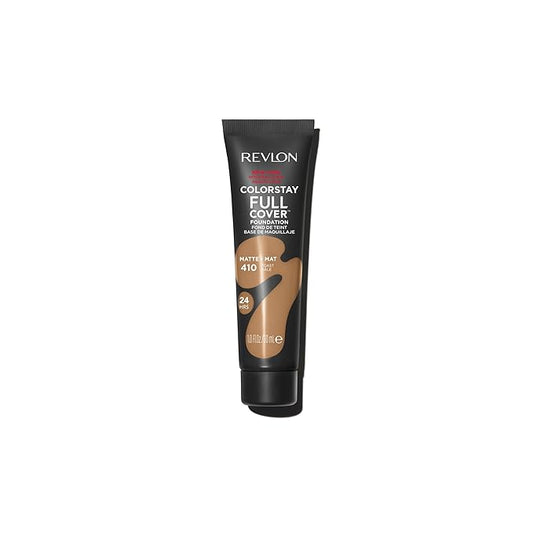 Revlon ColorStay Full Cover Longwear Matte Foundation, Heat & Sweat Resistant Lightweight Face Makeup, Toast (410), 1.0 oz-Velvo Beauty