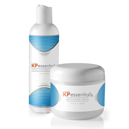 KP Essentials - Keratosis Pilaris Body Scrub and Exfoliator Cream Set - 10oz Exfoliating Set-Velvo Beauty
