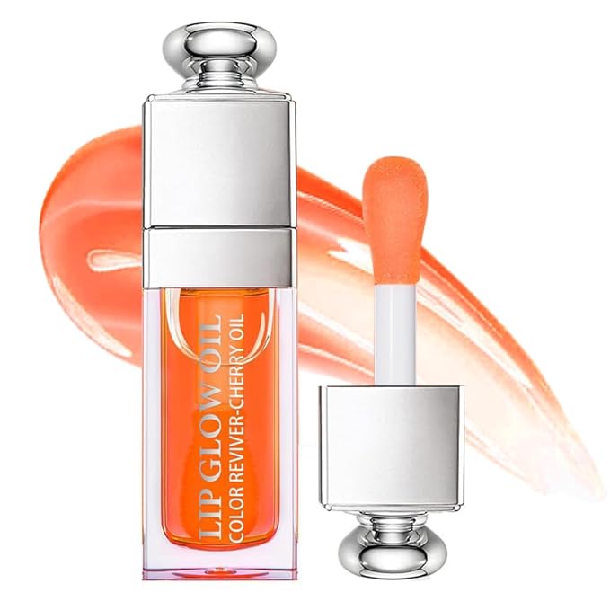 Moisturizing Lip Oil,No-Sticky Lip Gloss Lip Balm Lip Care,Fruit Flavoured Lip Oil For Dry Lip's Moisturizing Hydrating And Nourishing (004#CORAL) 0.2 OZ-Velvo Beauty