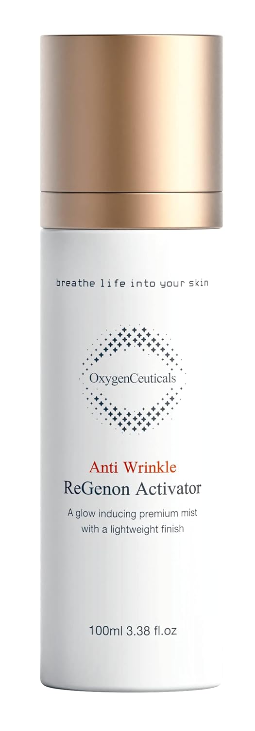 ReGenon Activator – Antioxidant Ampoule Mist with Camellia Flower Water, Oat Seed Extract, Lecithin & Oxygen, Hydrating & Brightening Toner Mist. 3.38 fl.oz (100ml)-Velvo Beauty