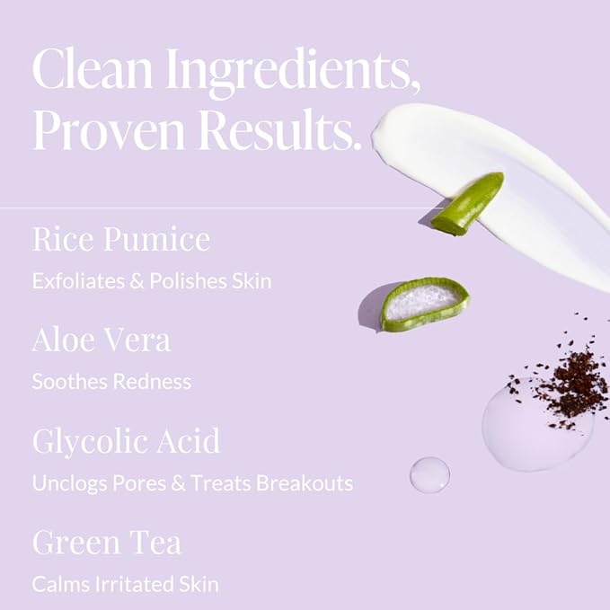 Beia Bikini & Body Scrub - Gentle Exfoliating Body Scrub with Glycolic Acid & Rice Extract - Fights Ingrown Hairs KP Bumps & Dry Skin - Hydrating & Soothing for Sensitive Skin 7.6 Oz-Velvo Beauty