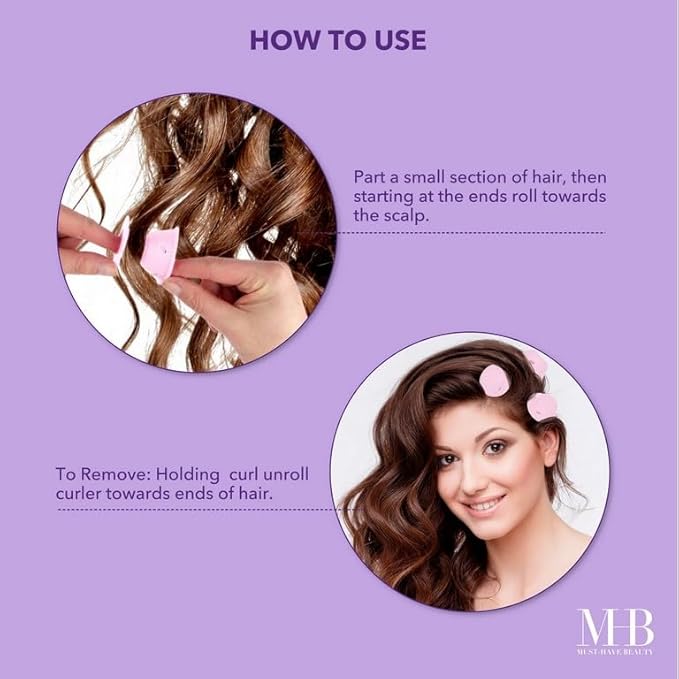 24pc Heatless Curling Pods - Silicone Hair Rollers For No Damage Heatless Curls, Heatless Curlers Value Pack, Overnight Hair Curlers For Versatile Hairstyling (PASTEL)-Velvo Beauty