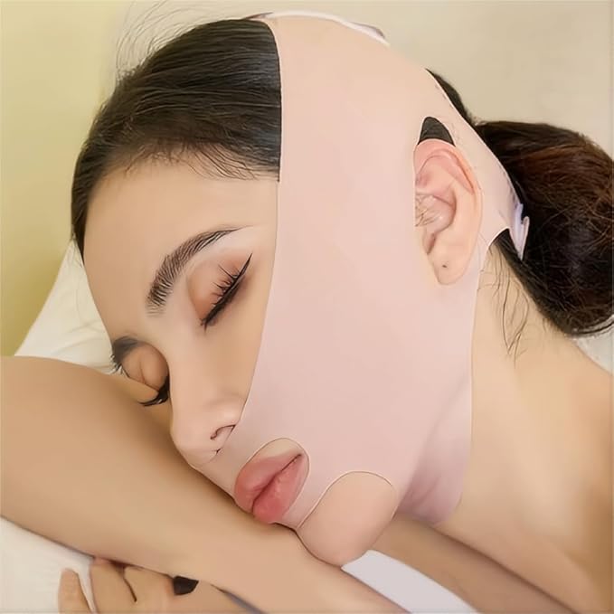 2pc V Line Face Lifting Strap - Chin and Cheek Lifting Bandage for V Face Lift - Sleeping Mask Strap for Women - Gift Idea-Velvo Beauty