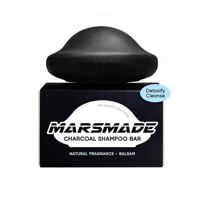 Charcoal Shampoo Bar 2.0 - Hydrating & Moisturizing Natural Hair Soap Bar Shampoo for Excess Oil Build-Up & Scalp Nourishment - Bathing Soap Solid Shampoo for All Hair Types (120g, 4.23oz)-Velvo Beauty