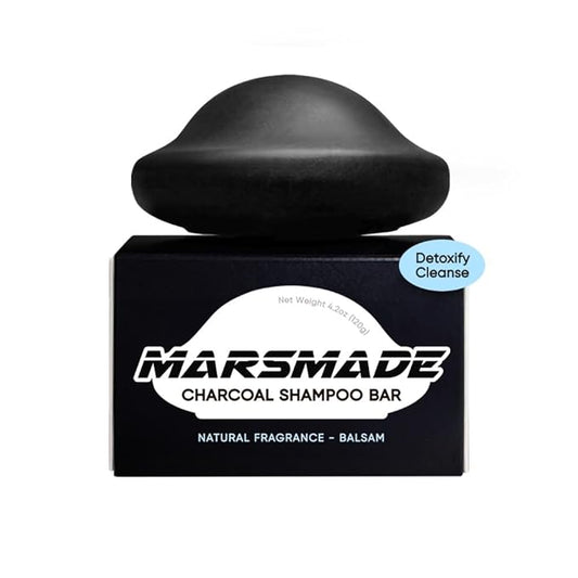 Charcoal Shampoo Bar 2.0 - Hydrating & Moisturizing Natural Hair Soap Bar Shampoo for Excess Oil Build-Up & Scalp Nourishment - Bathing Soap Solid Shampoo for All Hair Types (120g, 4.23oz)-Velvo Beauty