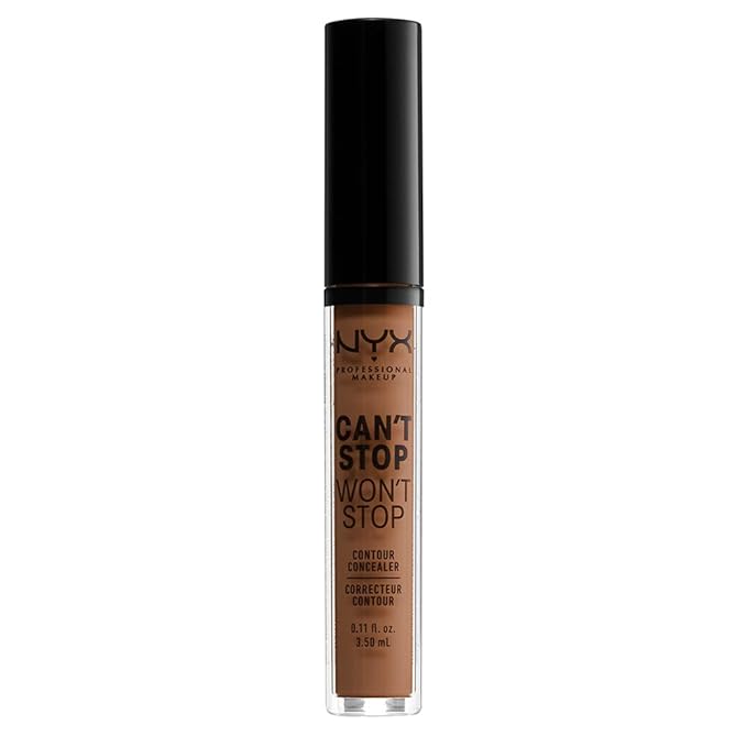 NYX PROFESSIONAL MAKEUP Can't Stop Won't Stop Contour Concealer, 24h Full Coverage Matte Finish - Cappuccino-Velvo Beauty