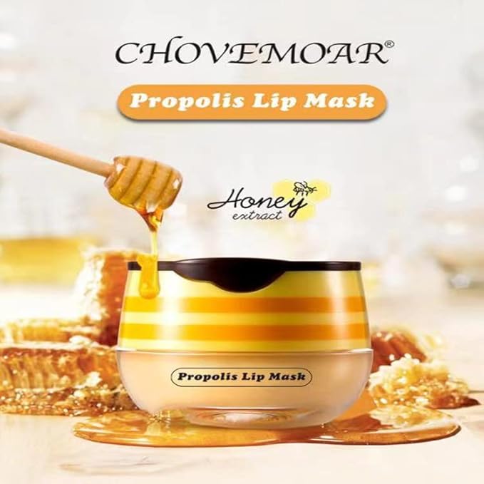 2PCS Honey Balm & Strawberry Lip Balm, Honey Lip Balm, Lip Masks for Dry and Cracked Lips with Brush, Lip Exfoliator & Moisturizer, Reduces Lips Lines & Lightens Lips, Anti-Wrinkle, Aging-Velvo Beauty