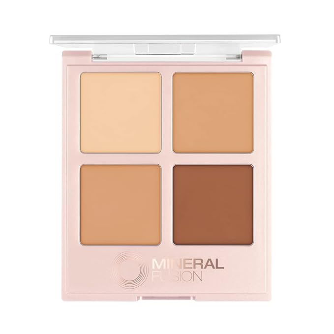 Mineral Fusion Concealer Palette, Warm to Deep, Decadence, Set of 4 Shades-Velvo Beauty