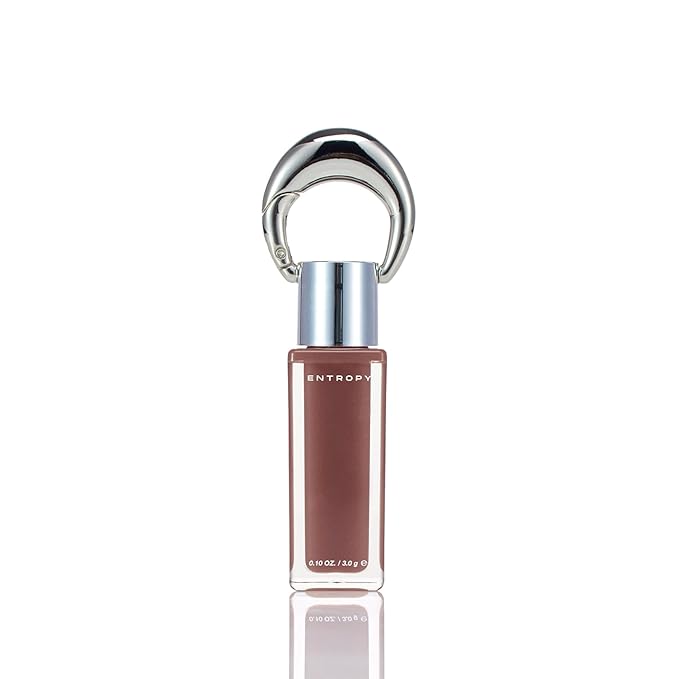 ENTROPY Makeup 2-in-1 Charm Shiny Glowy Lip & Cheek Gloss Tint Keychain, High Pigment Long Lasting Lip Color & Plumping Gloss, C7 Spinel Charm-Velvo Beauty