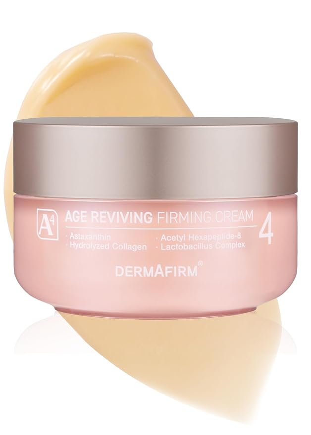 Dermafirm Age Reviving Firming Cream Facial Moisturizer A4 | Hydrating Face Moisturizer for Pore Firming & Skin Elasticity w/Collagen, Astasome & Peptide | No Animal Trials No Paraben 1.69 fl oz-Velvo Beauty