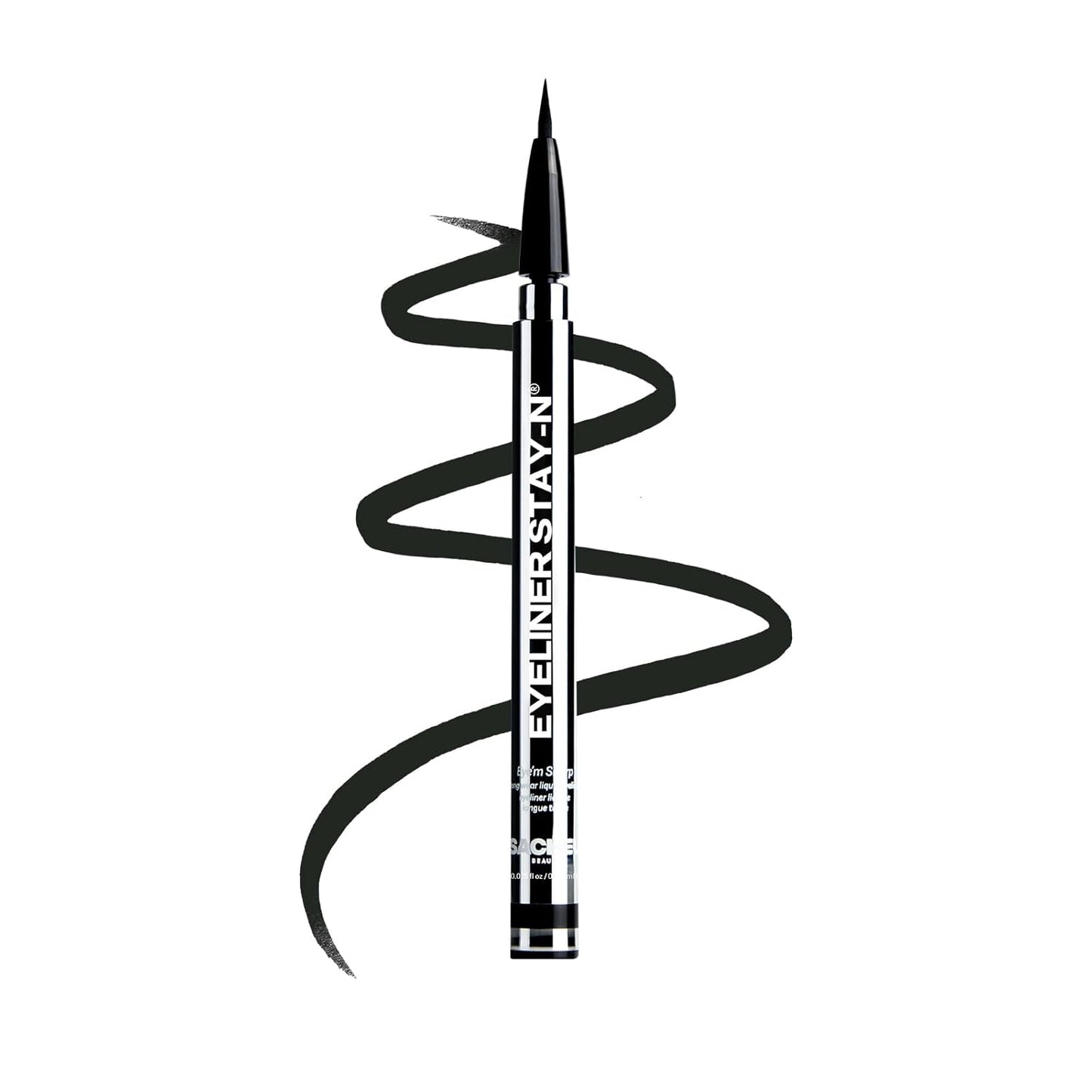 Sacheu Liquid Eyeliner STAY-N Long Wear Waterproof Eyeliner Pen with Ultra-Precise 360° Flexible Tip — Smudge-Proof Vegan & Cruelty-Free Eye Makeup, Eye’m Sharp-Velvo Beauty