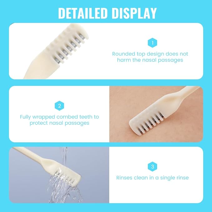 Nasal Hair Cutter, 2025 Upgraded Double Sided Noses Hairs Knife, 360° Rotating Portable Manual Nose Hair Trimmer, Noses Hairs Remover for Women Men Travel Essentials (Pink, 12 Pcs)-Velvo Beauty