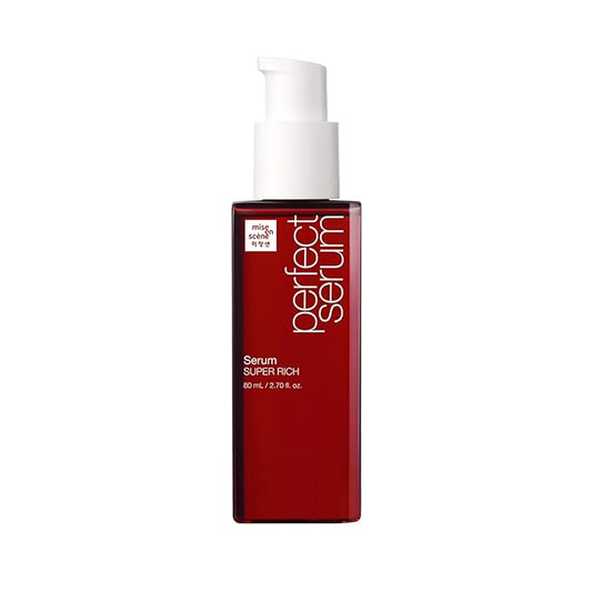 Mise En Scene Perfect Super Rich Serum with Argan Oils - Hair Essence for High Nutrition Intensive Care, Korean Hair Oil, 2.70 fl. Oz-Velvo Beauty