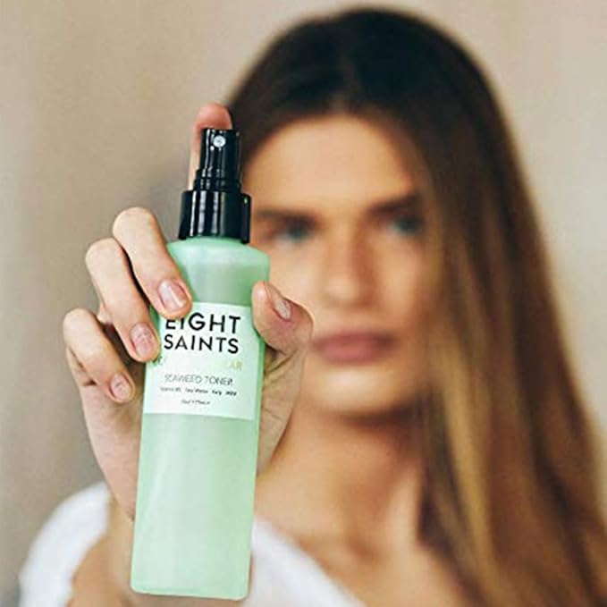 Eight Saints Coast is Clear Seaweed Anti Aging Face Toner, Natural and Organic Alcohol Free Witch Hazel Toner for Face, Minimizes Large Pores and Redness, 6 Ounces-Velvo Beauty
