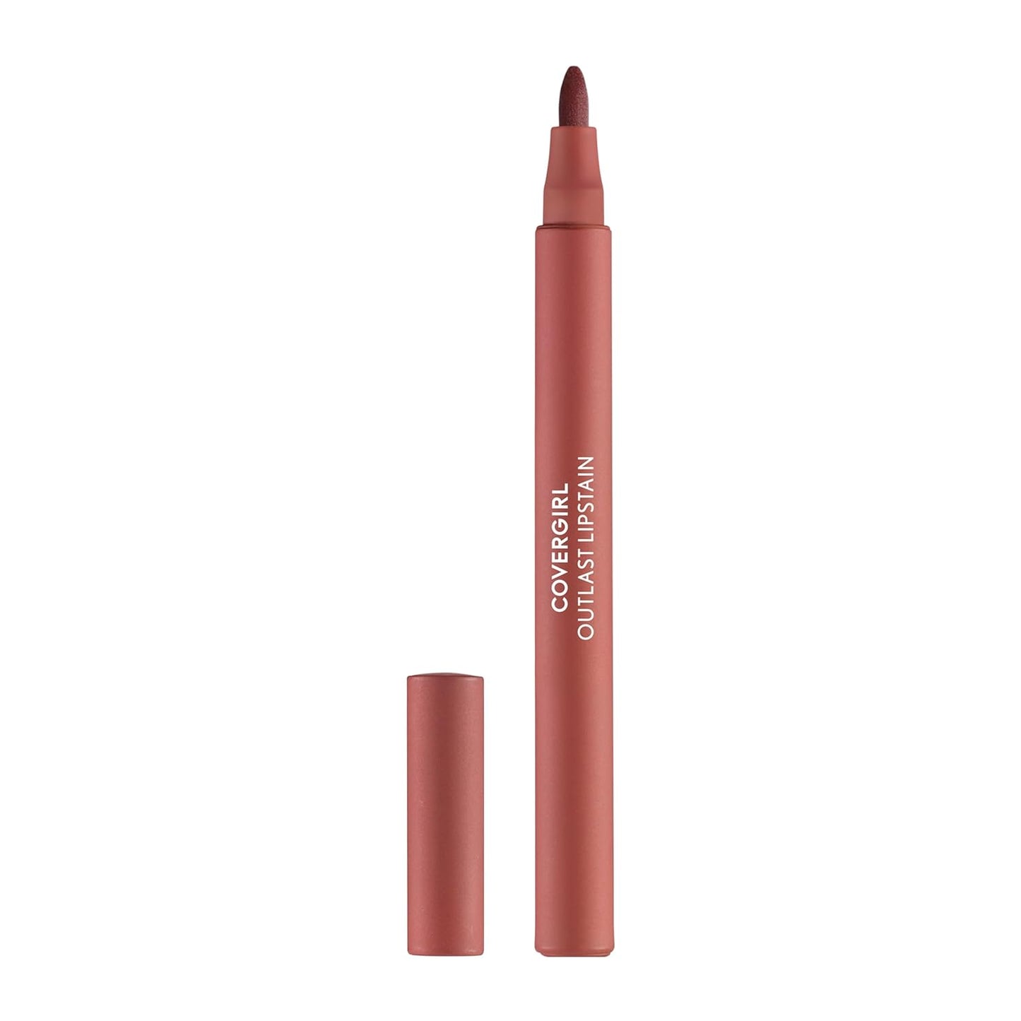 COVERGIRL Outlast, 65 Natural Blush, Lipstain, Smooth Application, Precise Pen-Like Tip, Transfer-Proof, Satin Stained Finish, Vegan Formula, 0.06oz-Velvo Beauty