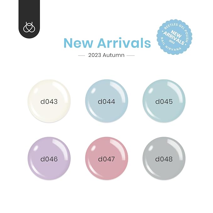 beetles Gel Polish Nail Set 6 Colors Ultimate Morandi Nude Pink White Blue Pastel Gel Nail Polish 6 Colors Daydream Verses Collection Soak Off Uv Diy Manicure Kit New Nail Trend for Women Girls-Velvo Beauty