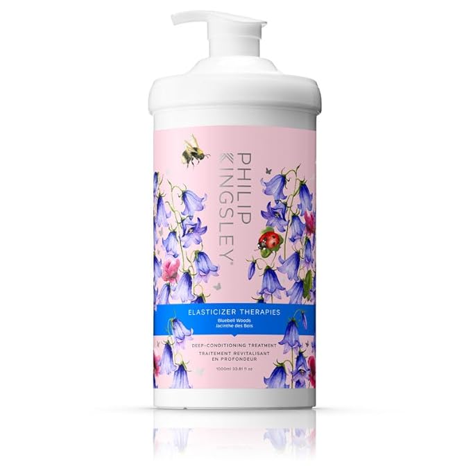 Elasticizer Therapies Bluebell Woods Deep-Conditioning Treatment Hair Mask Repair for Dry Damaged Curly Hair Hydrate Condition Strengthen Reduce Frizz Add Bounce Shine, 33.8 fl oz (1000ml)-Velvo Beauty